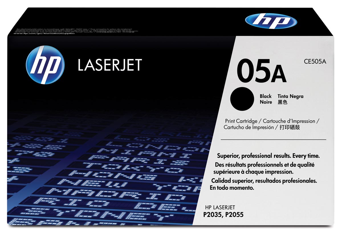 HP toner 05A, 2 300 pagina&apos;s, OEM CE505A, zwart afbeelding
