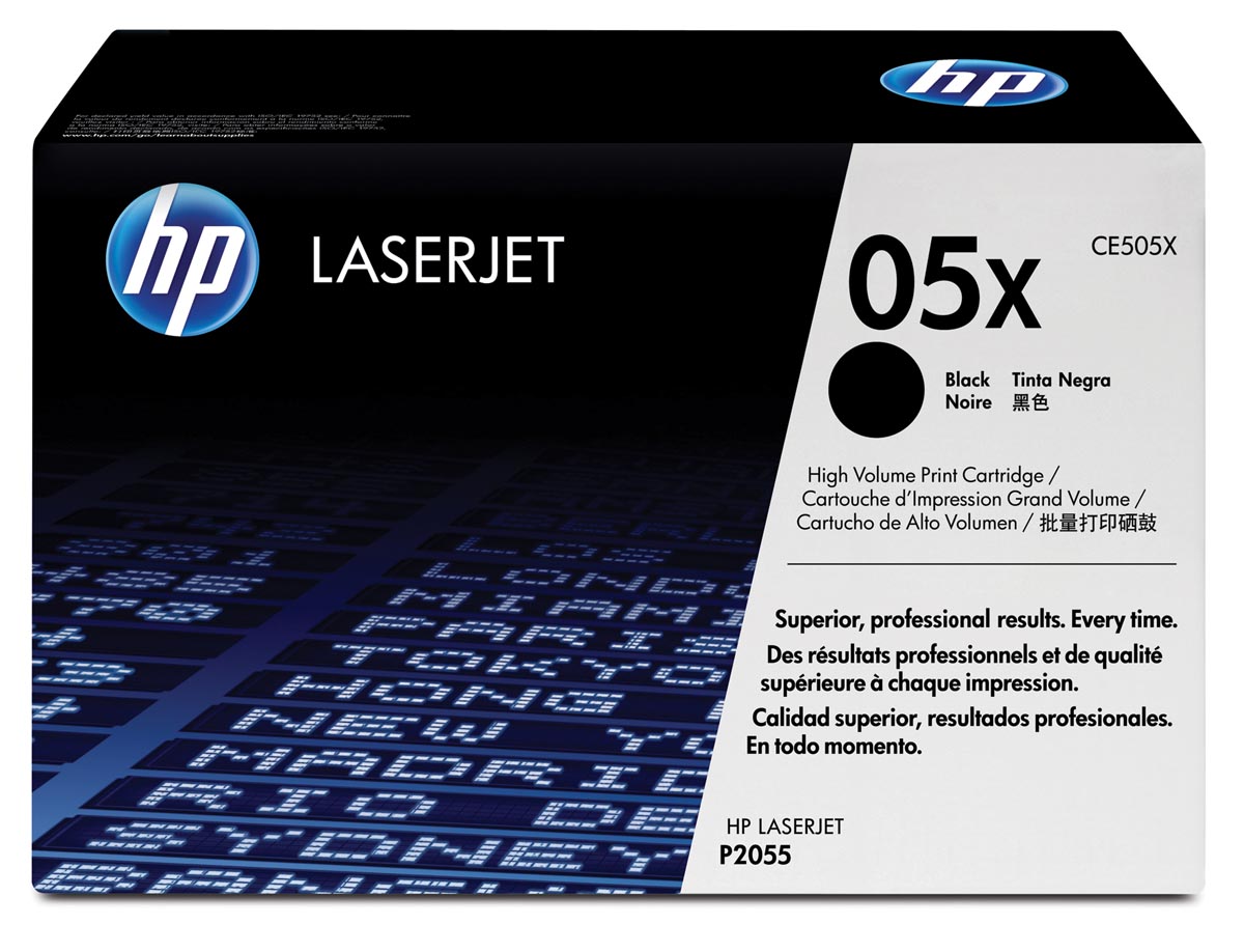 HP toner 05X, 6 500 pagina&apos;s, OEM CE505X, zwart afbeelding