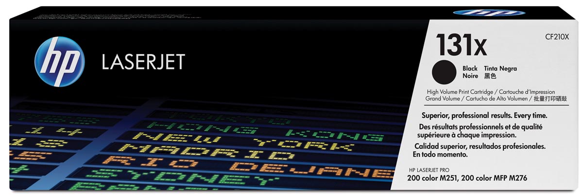 HP toner 131X, 2 400 pagina&apos;s, OEM CF210X, zwart afbeelding
