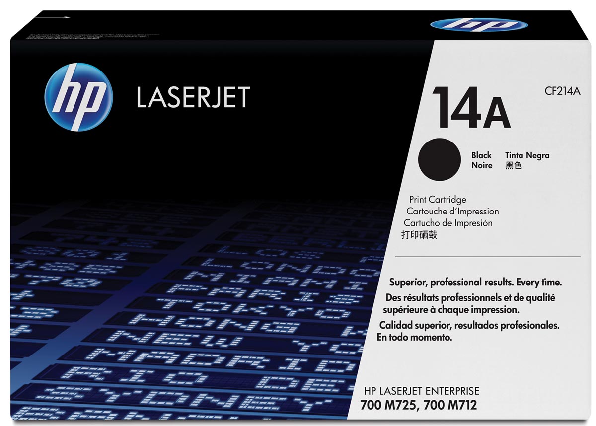 HP toner 14A, 10 000 pagina's, OEM CF214A, zwart