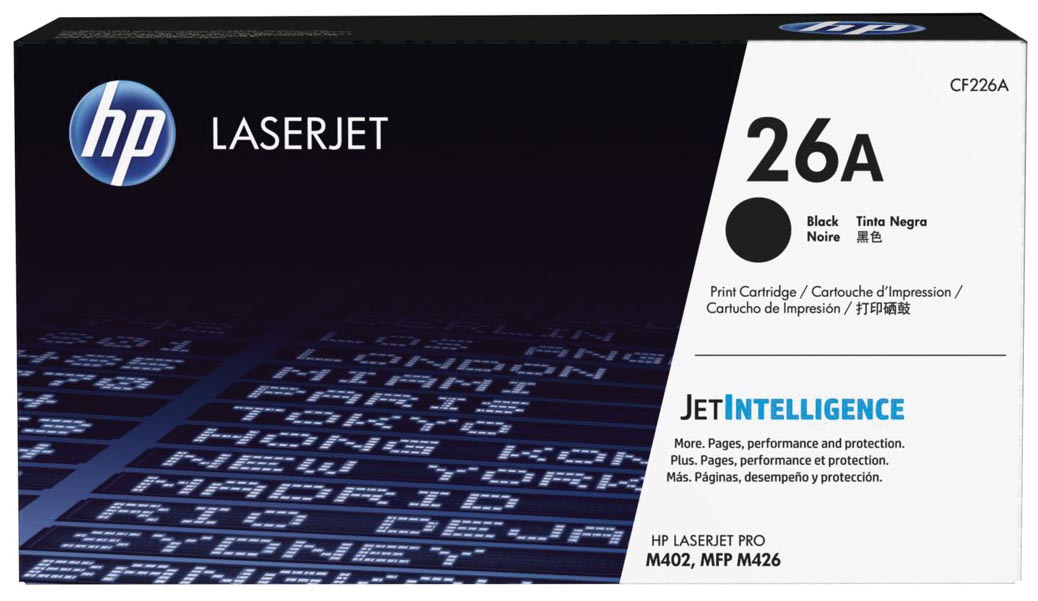 HP toner 26A, 3 100 pagina's, OEM CF226A, zwart HP toner 26A, 3 100 pagina's, OEM CF226A, zwart