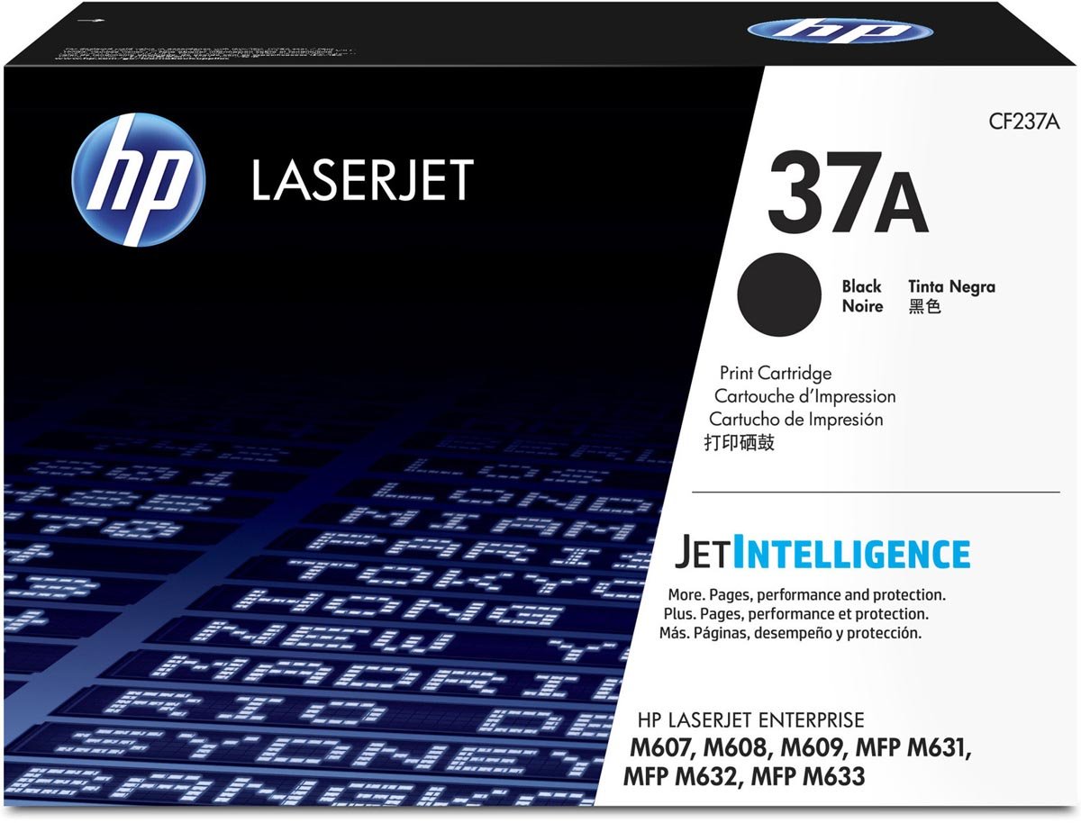 HP toner 37A, 11 000 pagina&apos;s, OEM CF237A, zwart afbeelding