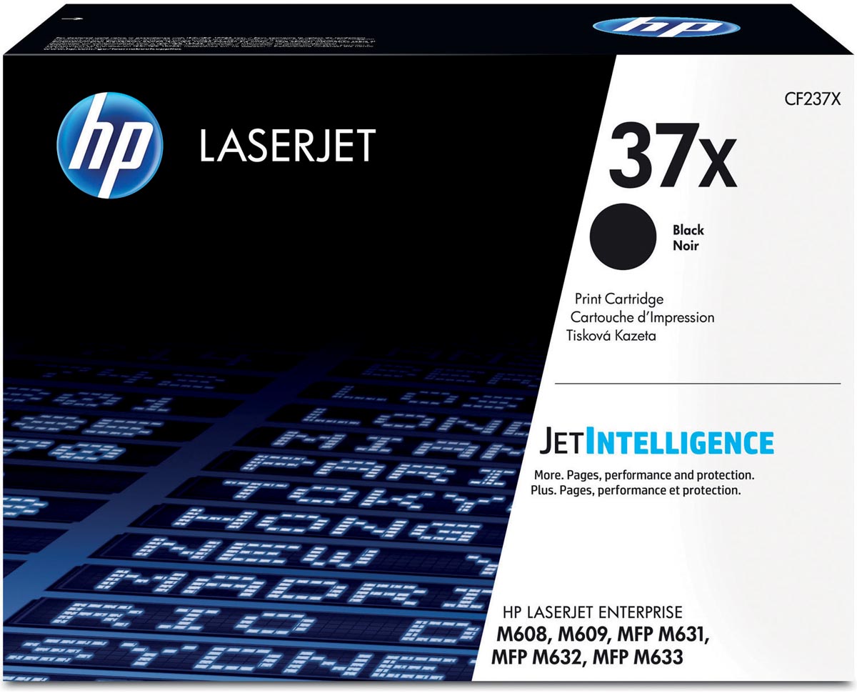 HP toner 37X, 25 000 pagina's, OEM CF237X, zwart