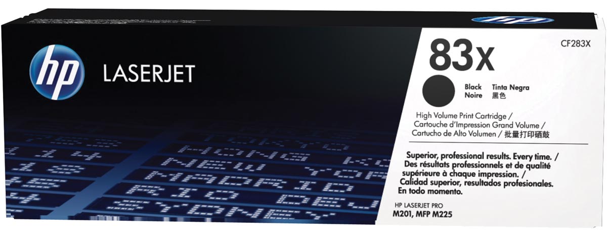 HP toner 83X, 2 200 pagina&apos;s, OEM CF283X, zwart afbeelding