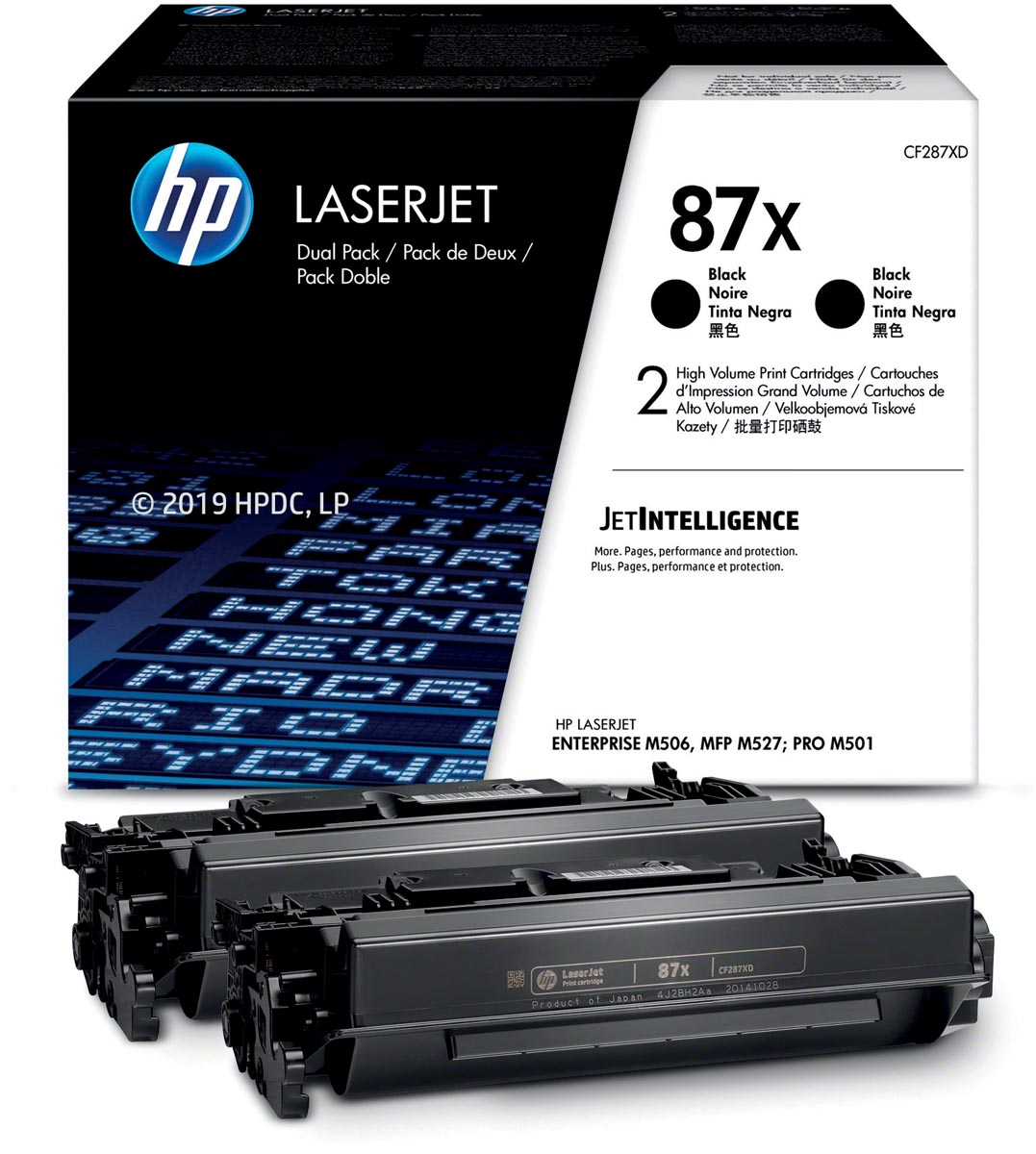 HP toner 87X, 18.000 pagina's, OEM CF278XD, zwart, pak van 2 stuks