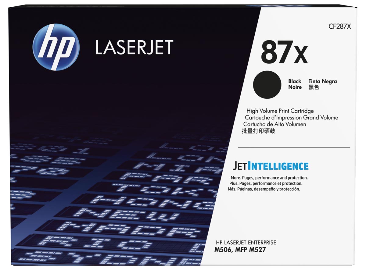 HP toner 87X, 18 000 pagina&apos;s, OEM CF287X, zwart afbeelding