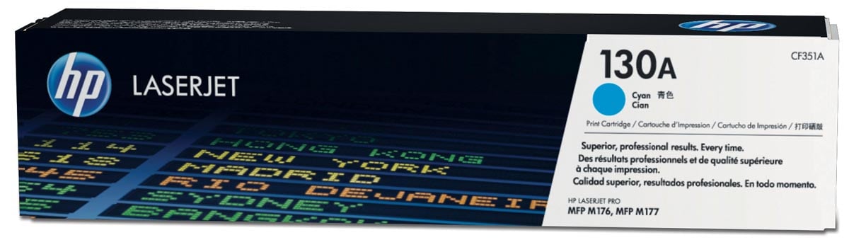 HP toner 130A, 1 000 pagina&apos;s, OEM CF351A, cyaan afbeelding
