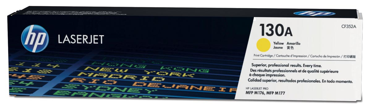 HP toner 130A, 1 000 pagina&apos;s, OEM CF352A, geel afbeelding