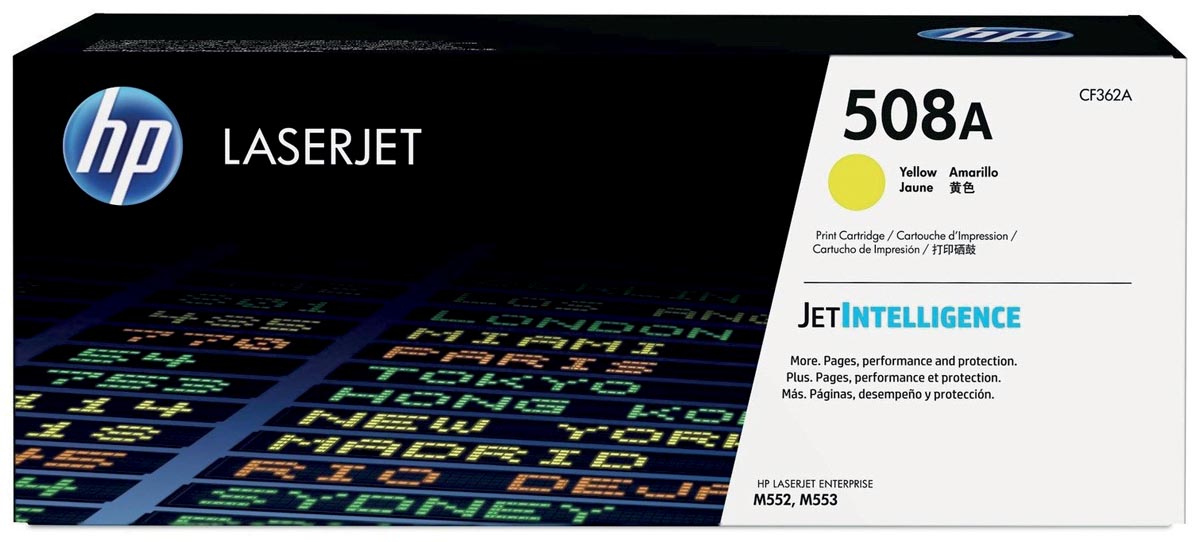 HP toner 508A, 5 000 pagina's, OEM CF362A, geel HP toner 508A, 5 000 pagina's, OEM CF362A, geel