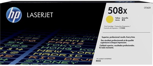 HP toner 508X, 9 500 pagina's, OEM CF362X, geel