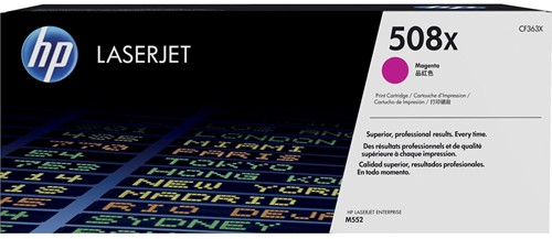 HP toner 508X, 9 500 pagina's, OEM CF363X, magenta