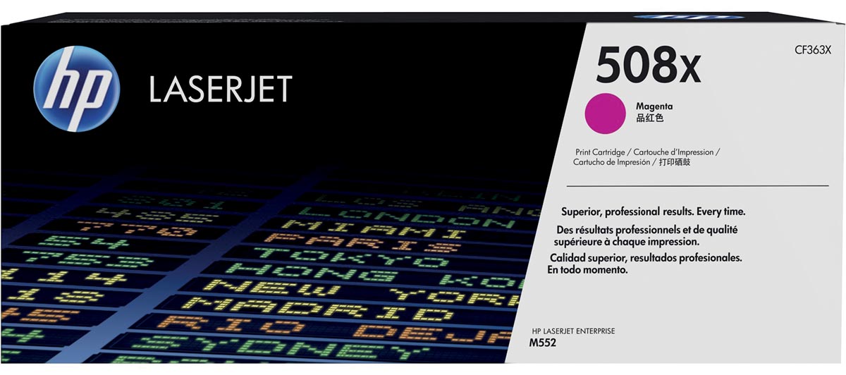 HP toner 508X, 9 500 pagina&apos;s, OEM CF363X, magenta afbeelding