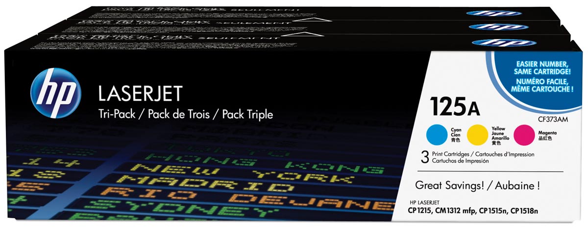 HP toner 125A, 1 400 pagina&apos;s, OEM CF373AM, 3 kleuren afbeelding