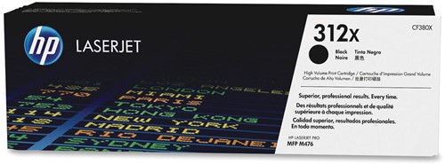 HP toner 312X, 4 400 pagina's, OEM CF380X, zwart