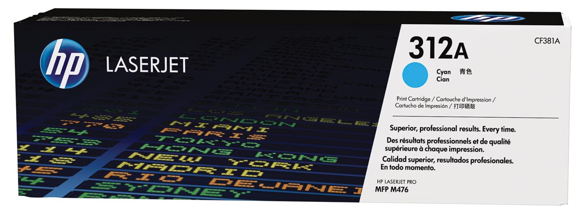 HP toner 312A, 2 700 pagina's, OEM CF381A, cyaan