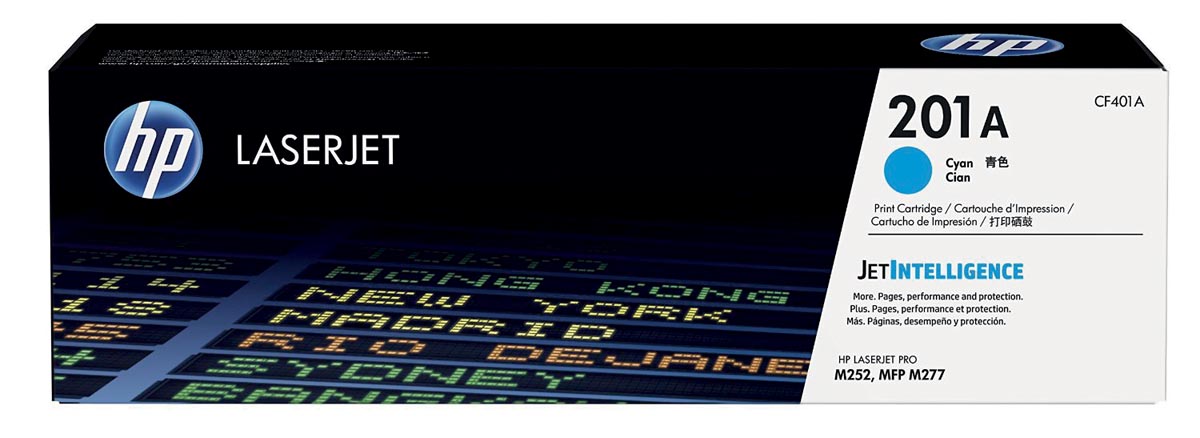 HP toner 201A, 1 400 pagina&apos;s, OEM CF401A, cyaan