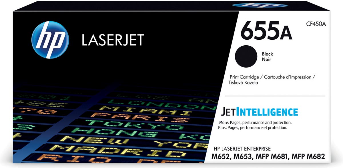 HP toner 655A, 12 500 pagina&apos;s, OEM CF450A, zwart afbeelding