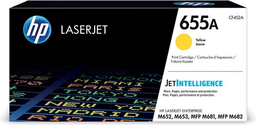 HP toner 655A, 10 500 pagina's, OEM CF452A, geel