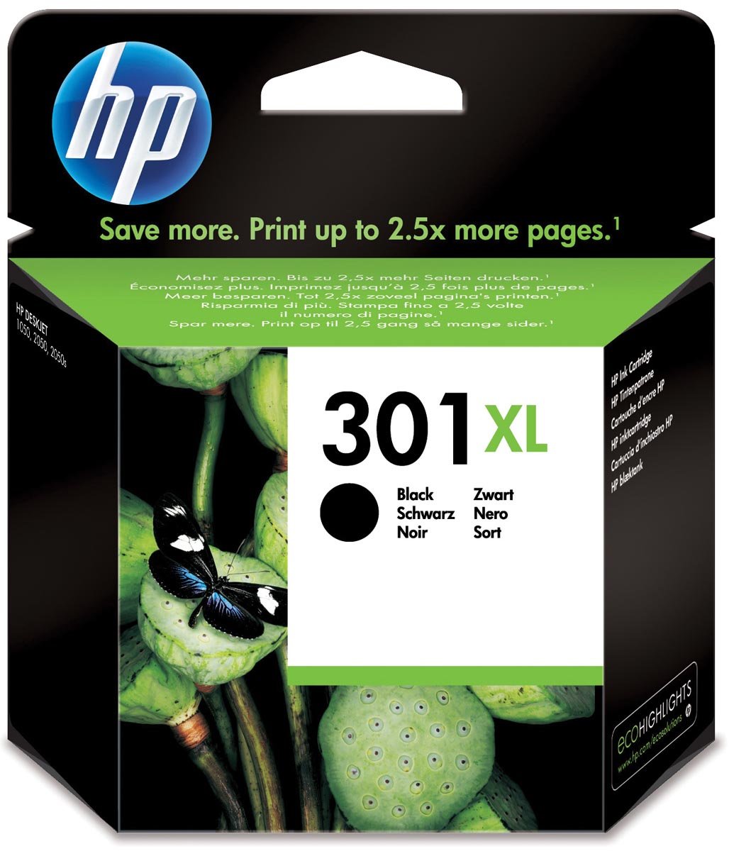 HP inktcartridge 301XL, 480 pagina&apos;s, OEM CH563EE, zwart afbeelding