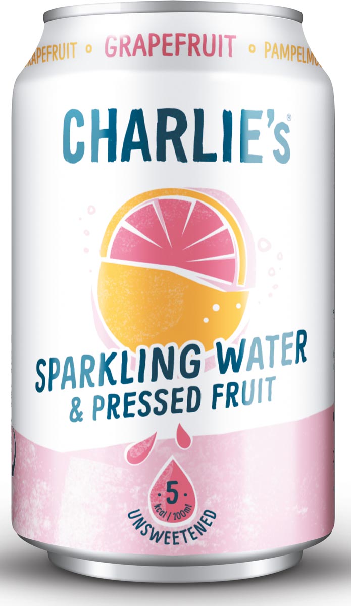 Charlie's vruchtenlimonade Grapefruit, blikje van 330 ml , pak van 12 stuks