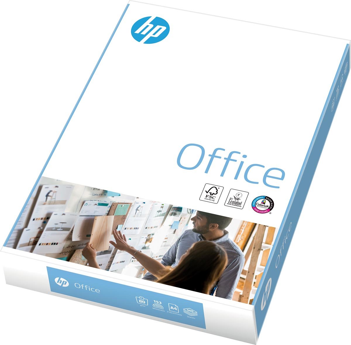 HP Office kopieerpapier ft A4, 80 g, pak van 500 vel afbeelding
