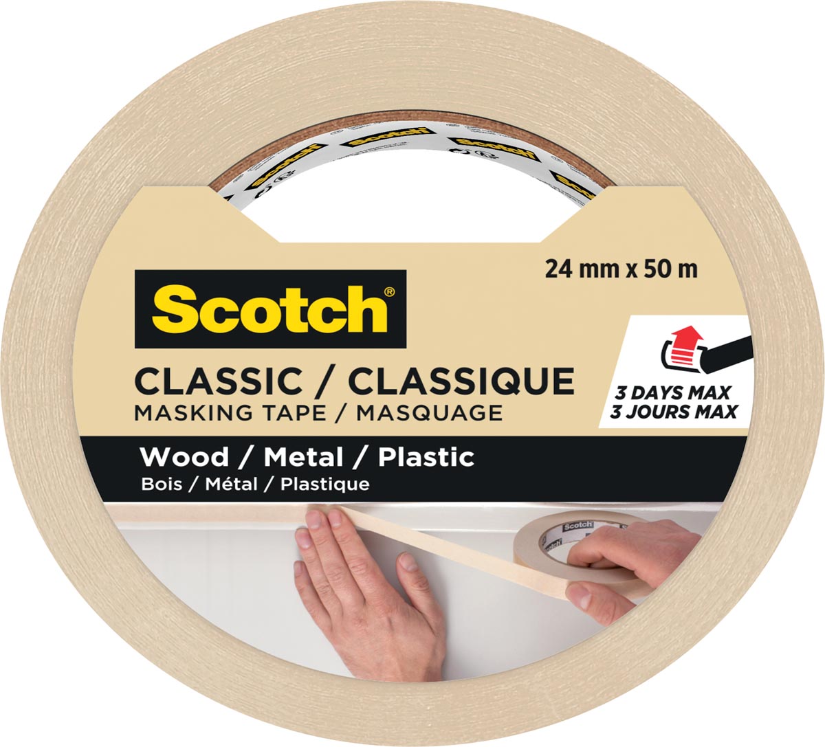 Scotch classic afplaktape, ft 24 mm x 50 m afbeelding