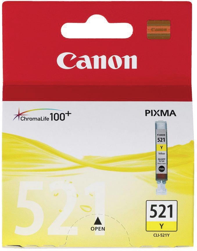 Canon inktcartridge CLI-521Y, 447 pagina&apos;s, OEM 2936B001, geel