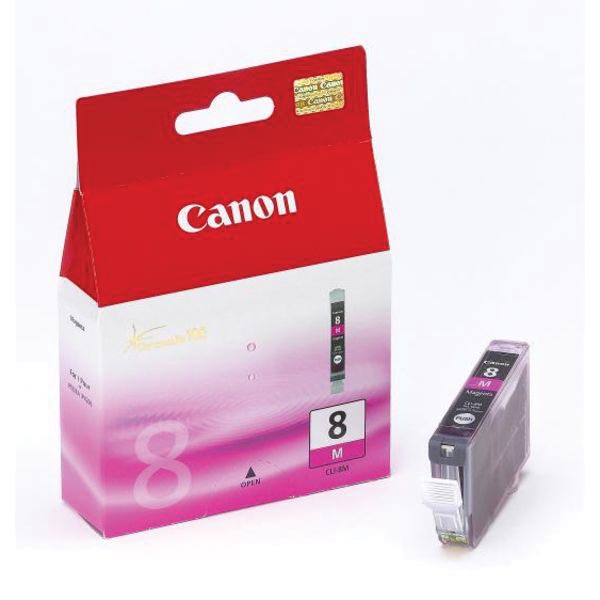Canon inktcartridge CLI-8M, 478 pagina&apos;s, OEM 0622B001, magenta afbeelding