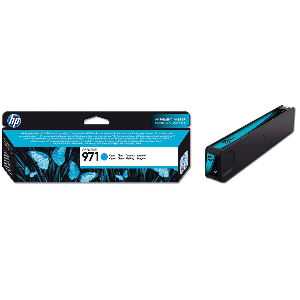 HP inktcartridge 971, 2.500 pagina's, OEM CN622AE, cyaan