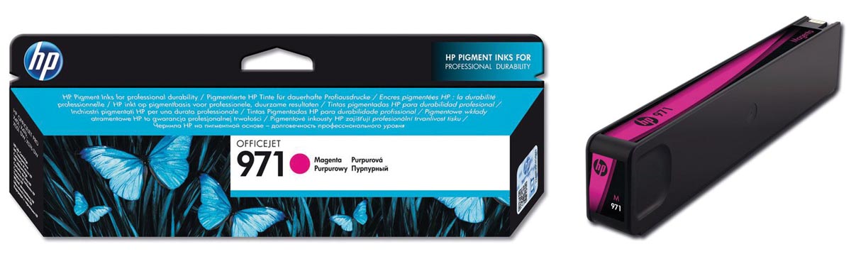 HP inktcartridge 971, 2.500 pagina's, OEM CN623AE, magenta