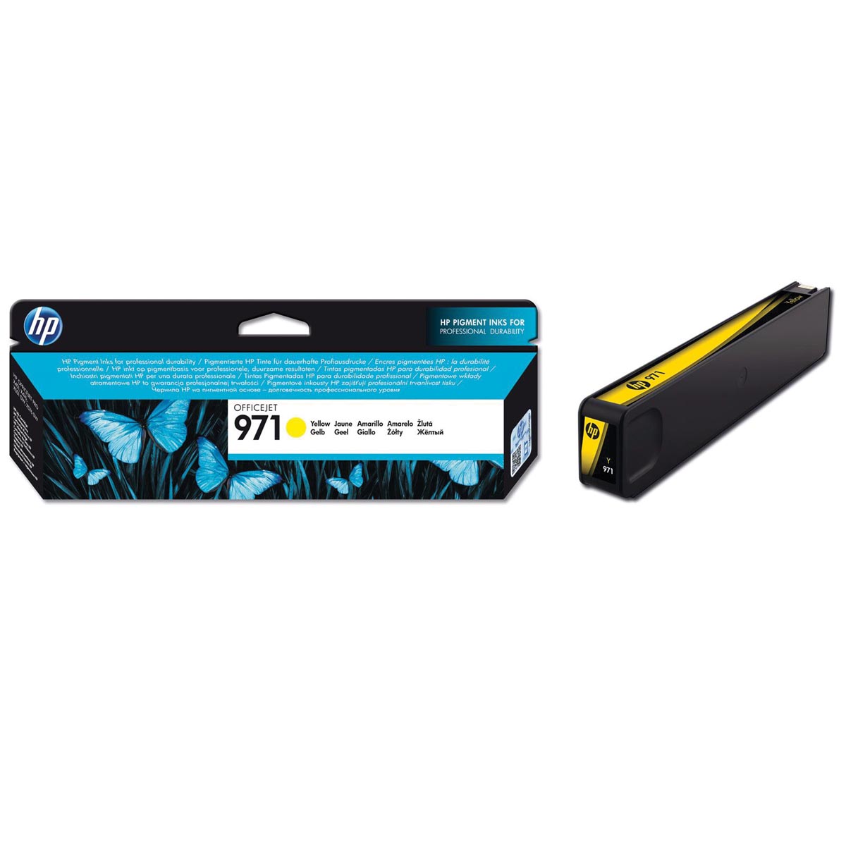 HP inktcartridge 971, 2.500 pagina's, OEM CN624AE, geel