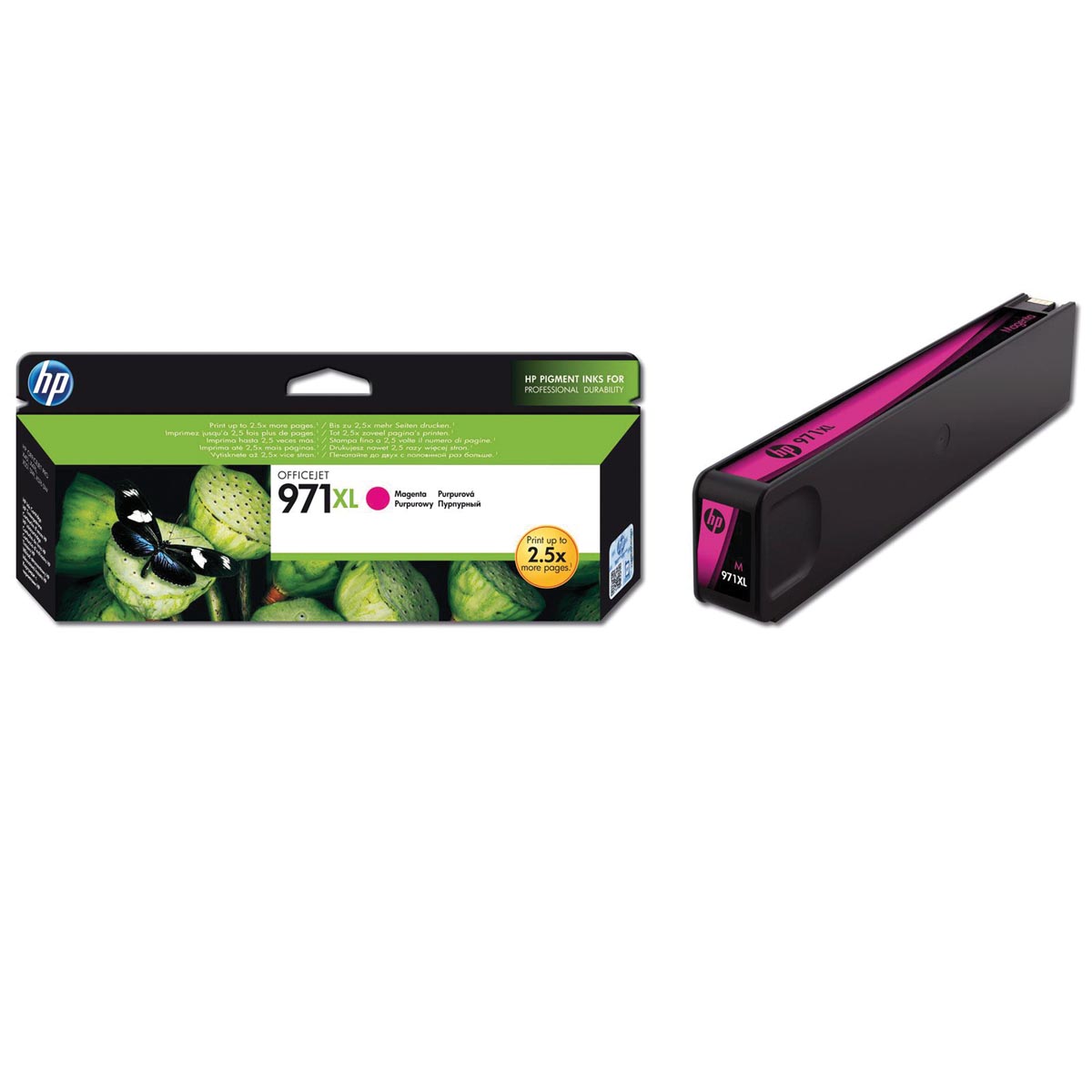 HP inktcartridge 971XL, 6.600 pagina&apos;s, OEM CN627AE, magenta afbeelding