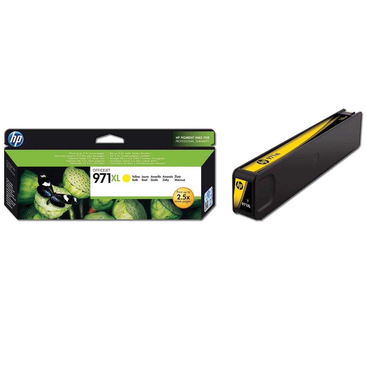 HP inktcartridge 971XL, 6.600 pagina&apos;s, OEM CN628AE, geel afbeelding