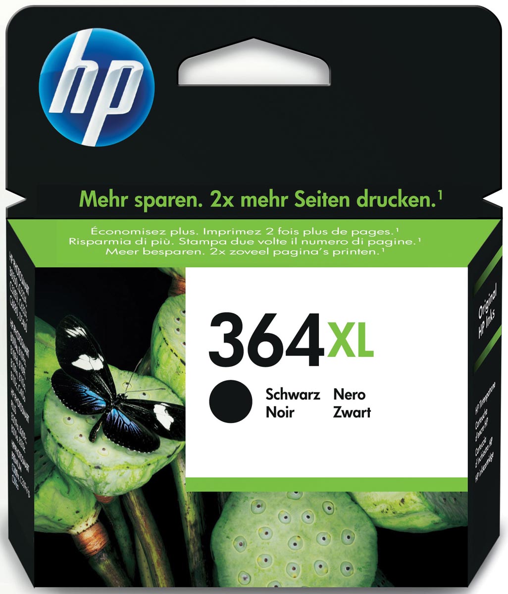 HP inktcartridge 364XL, 550 pagina's, OEM CN684EE 301, zwart, met beveiligingssysteem