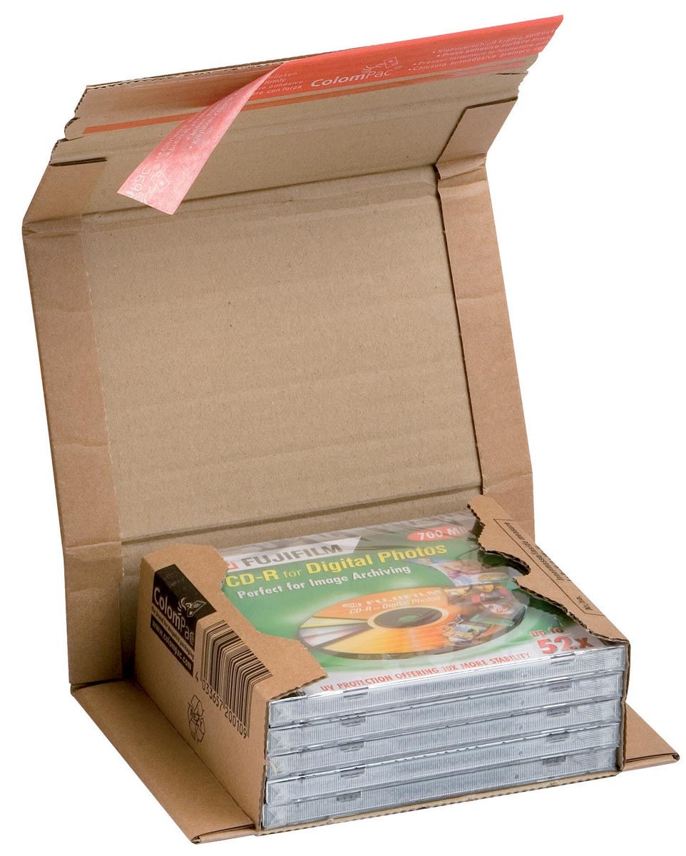 Colompac verzenddoos CP020, ft 14,7 x 12,6 x 5,5 cm, bruin
