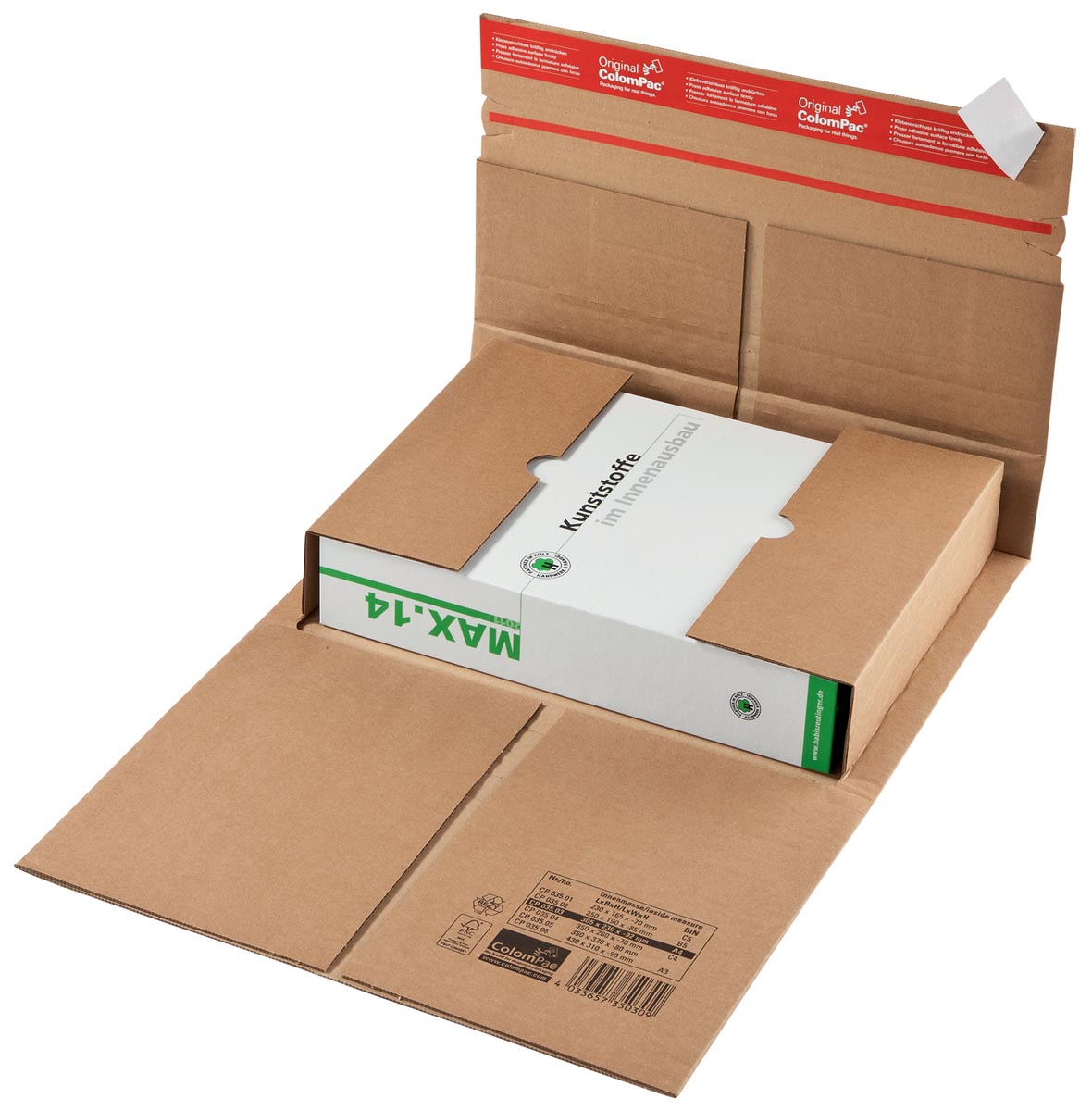Colompac verzenddoos CP035, ft 35 x 26 x 7 cm, bruin afbeelding