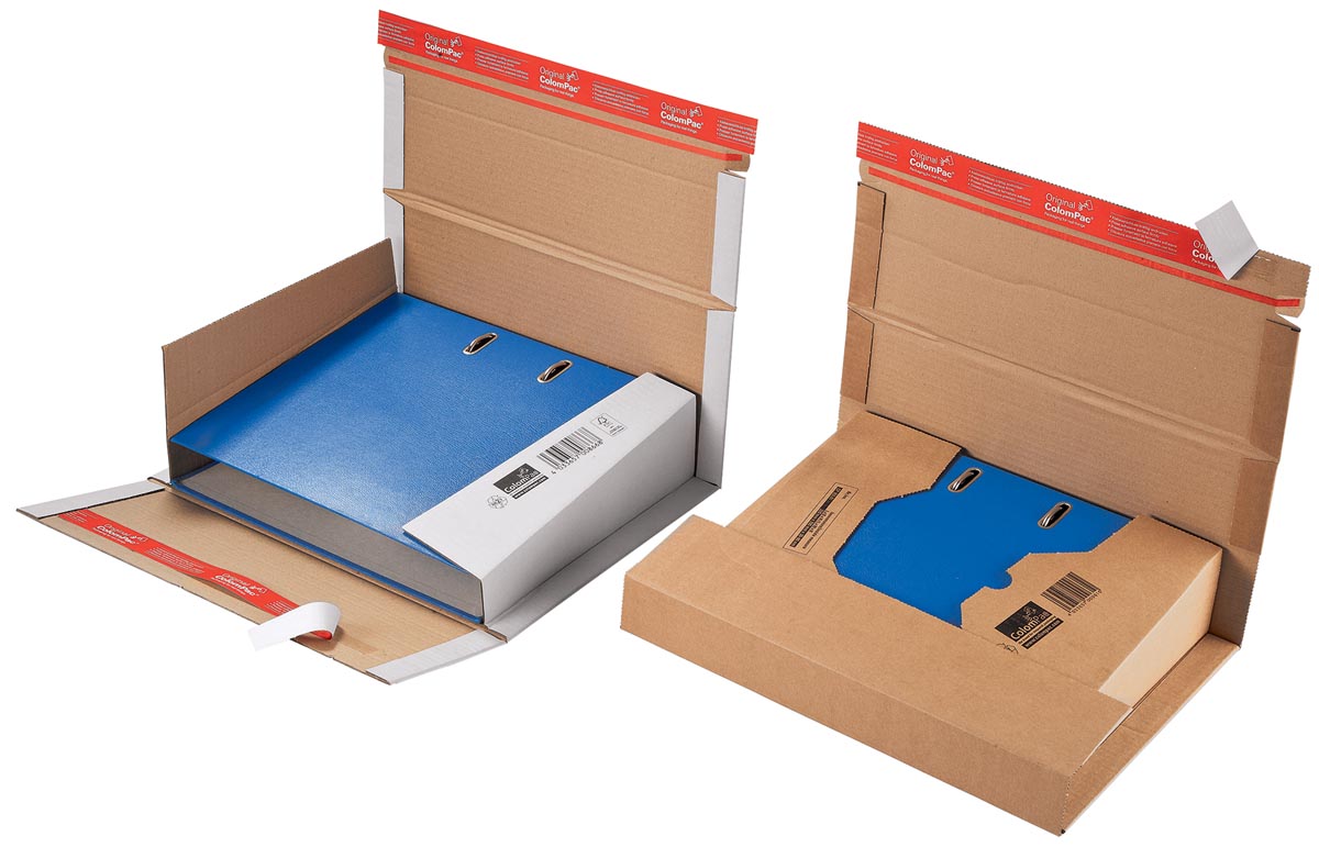 Colompac verzenddoos voor ordners CP055, ft 32 x 29 x 3,5-8 cm, bruin