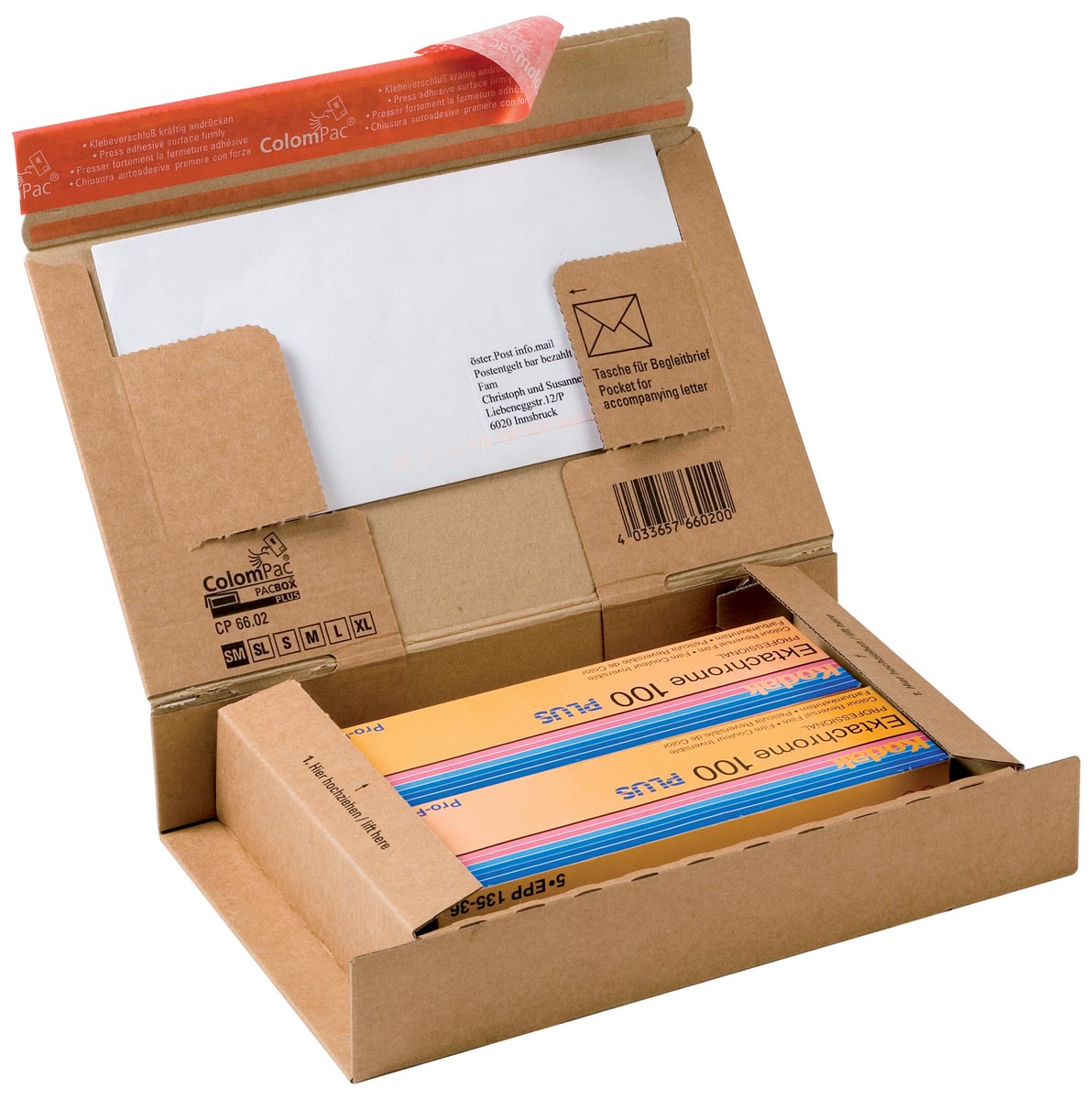Colompac verzenddoos voor smartphones tot 5 inch CP066, ft 21,5 x 15,5 x 4,3 cm, bruin afbeelding