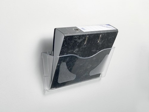 Deflecto DocuPockets muurfolderhouder horizontaal, 1 vak, transparant-2