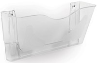 Deflecto DocuPockets muurfolderhouder horizontaal, 1 vak, transparant-3