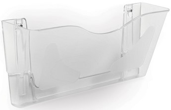 Deflecto DocuPockets muurfolderhouder horizontaal, 1 vak, transparant-3