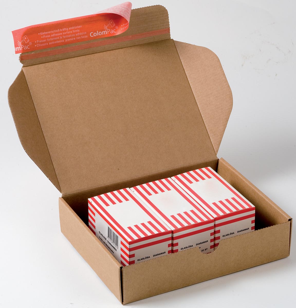 Colompac verzenddoos Modulbox, binnenformaat 192 x 155 x 43 mm, bruin afbeelding
