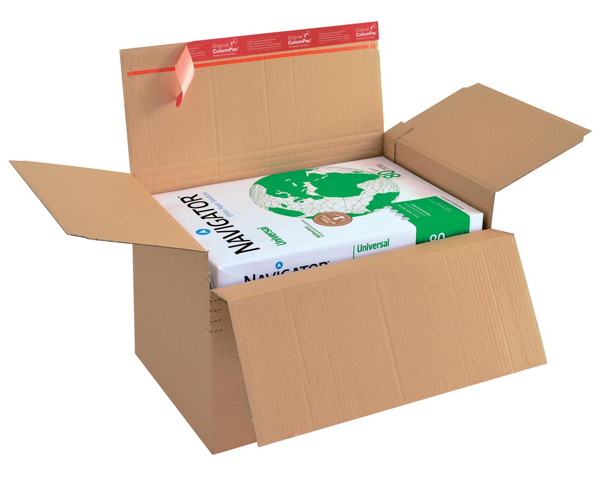 Colompac verzenddoos CP141, ft 44,5 x 31,5 x 18 -30 cm, bruin afbeelding