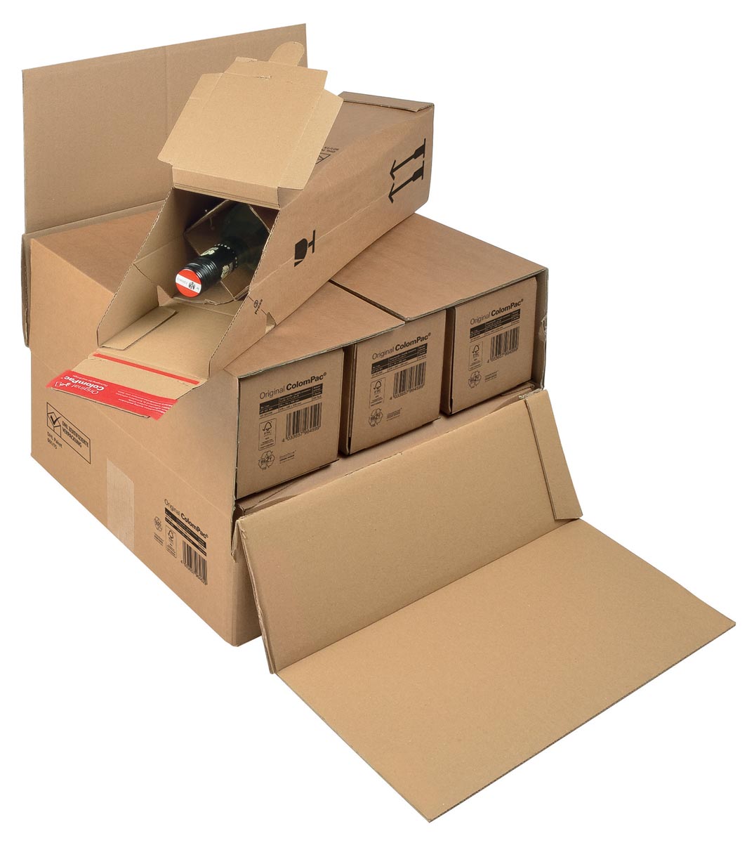 Colompac verzenddoos voor flessen CP181, ft 37,5 x 36,5 x 25 cm, bruin Colompac verzenddoos voor flessen CP181, ft 37,5 x 36,5 x 25 cm, bruin