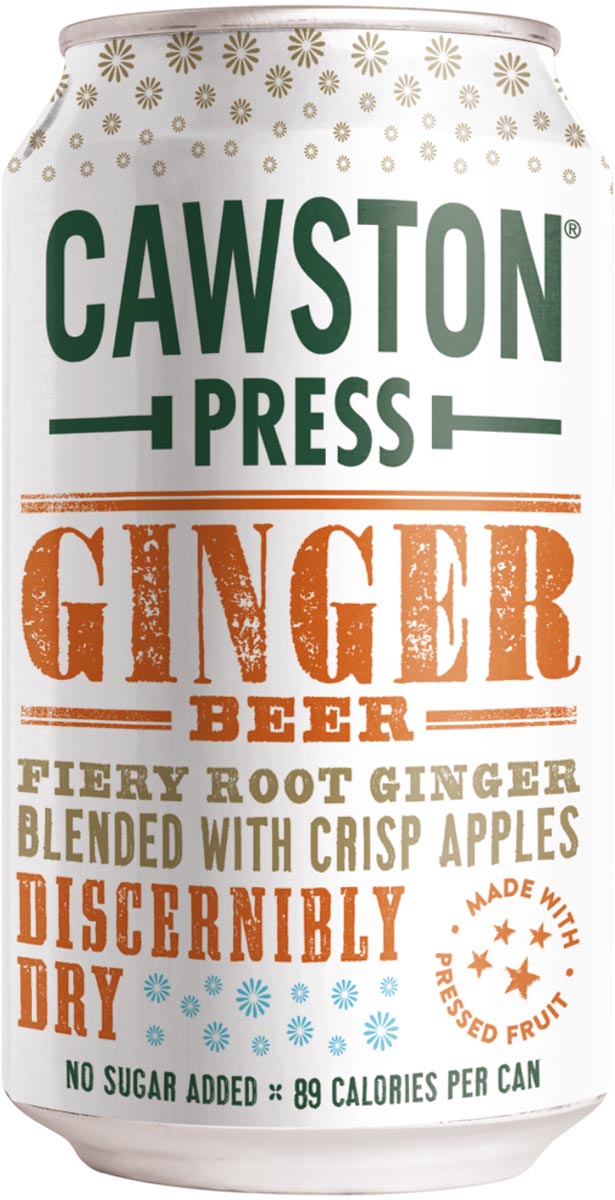 Cawston Press frisdrank Ginger, blikje van 33 cl, pak van 24