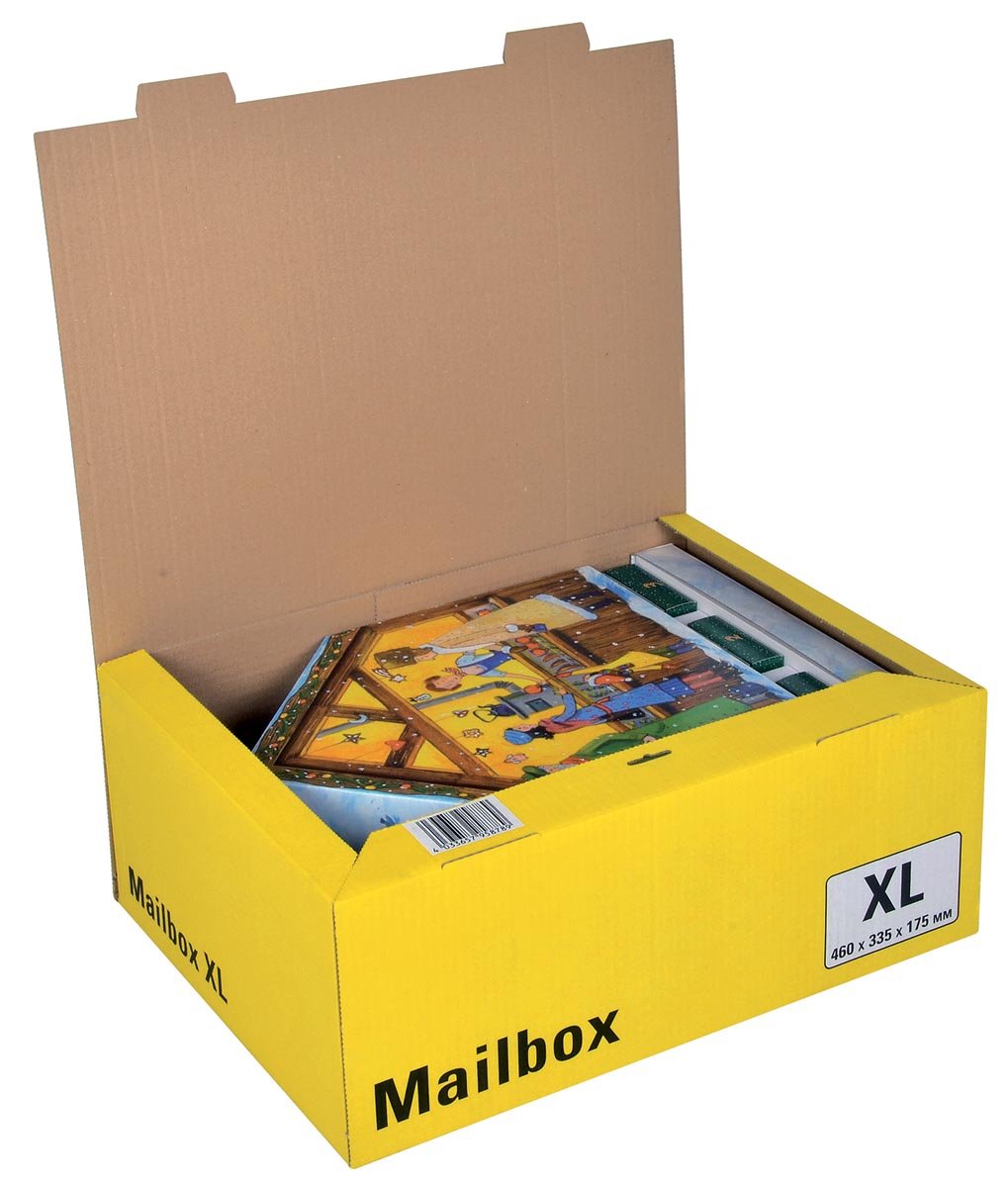 Colompac Mailbox Extra Large, kan tot 5 formaten aannemen, geel