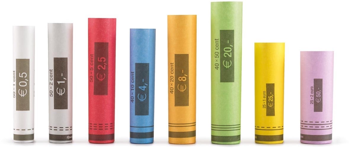 Safescan rouleaux de pièces en papier, 8 types bij VindiQ Office