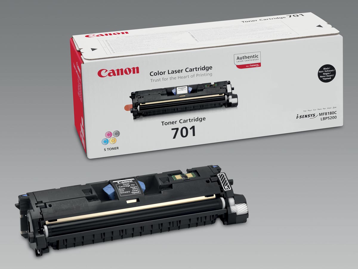 Canon toner 701BK, 5.000 pagina's, OEM 9287A003, zwart