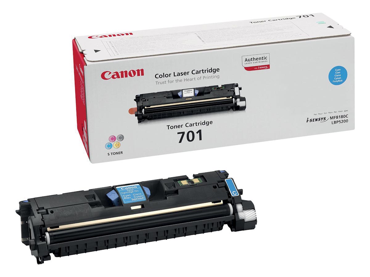 Canon toner 701C, 4.000 pagina's, OEM 9286A003, cyaan