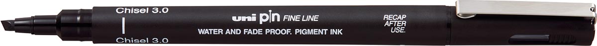 Uni Pin fineliner, schuine punt, 3,0 mm, zwart afbeelding